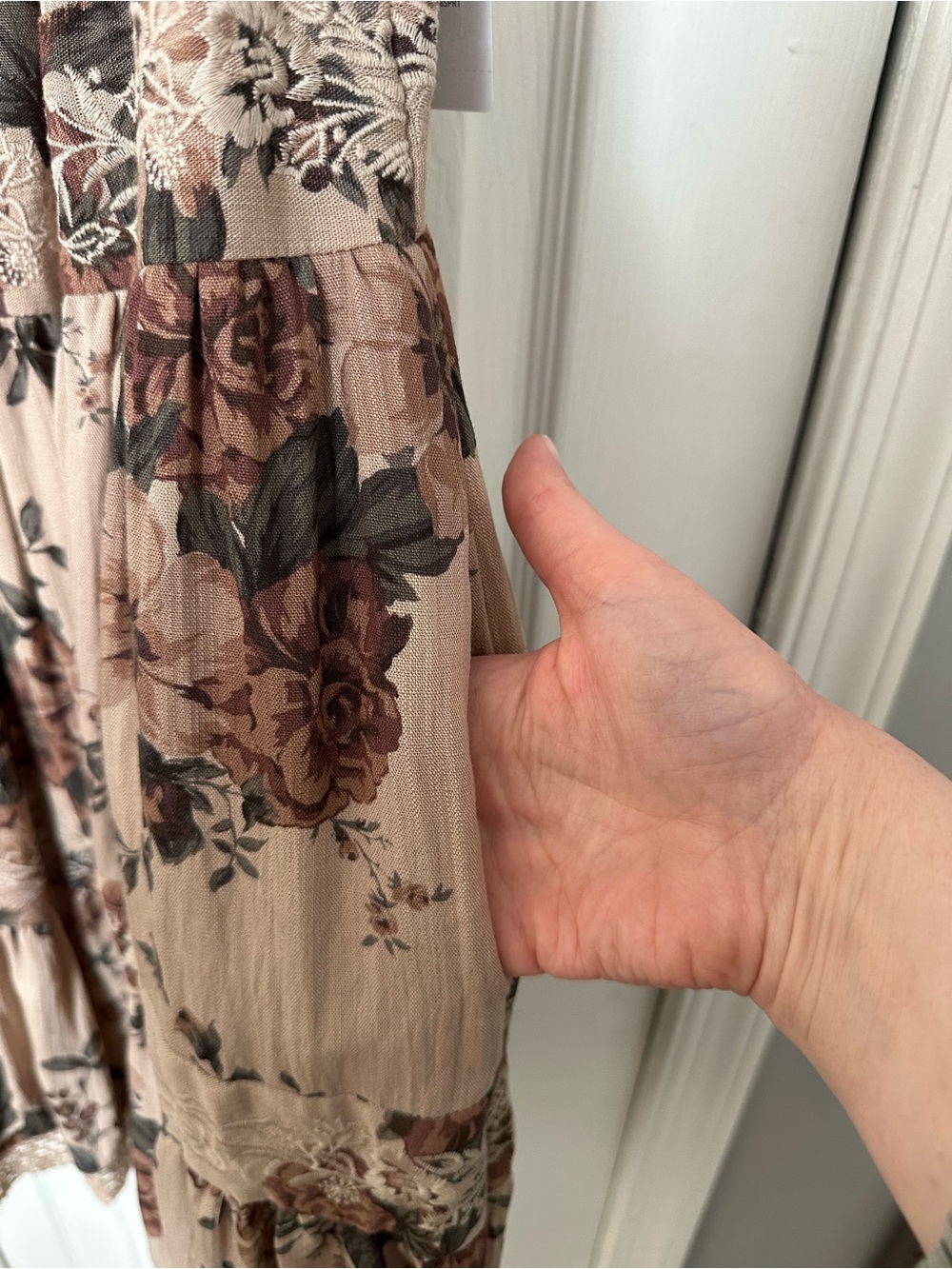 Torrid Festi Dusty Rose Floral Lace-Trim Slip Dress - Picture 8 of 8